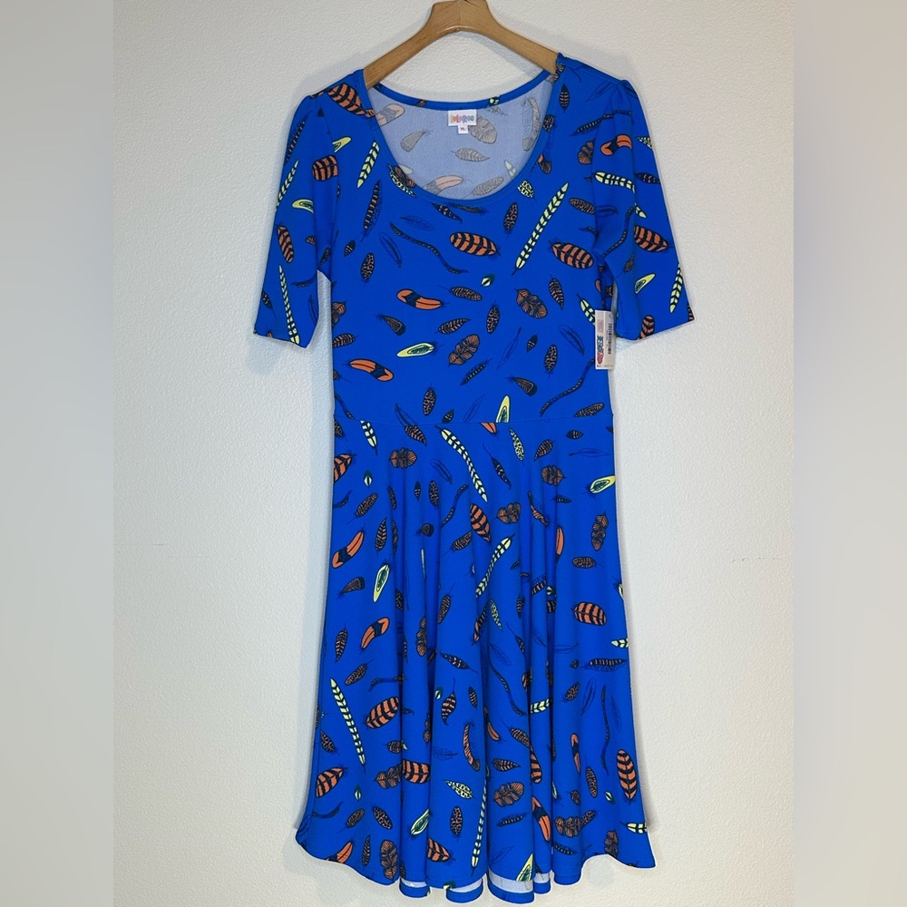 LuLaRoe Nicole Feather Dress, Size XL, New with Tags.